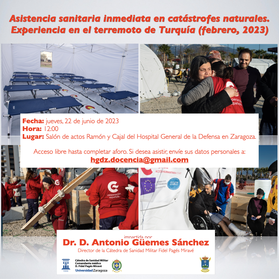 ‘Asistencia sanitaria inmediata en catástrofes naturales. Experiencia en el terremoto de Turquía (febrero, 2023)